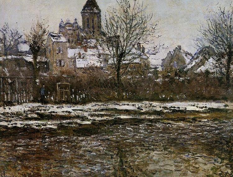 Effet de neige a Vetheul, Claude Monet